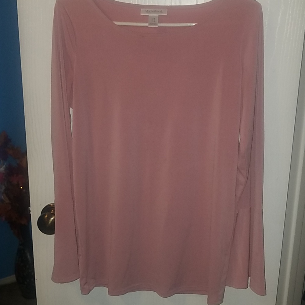 Pink maternity blouse